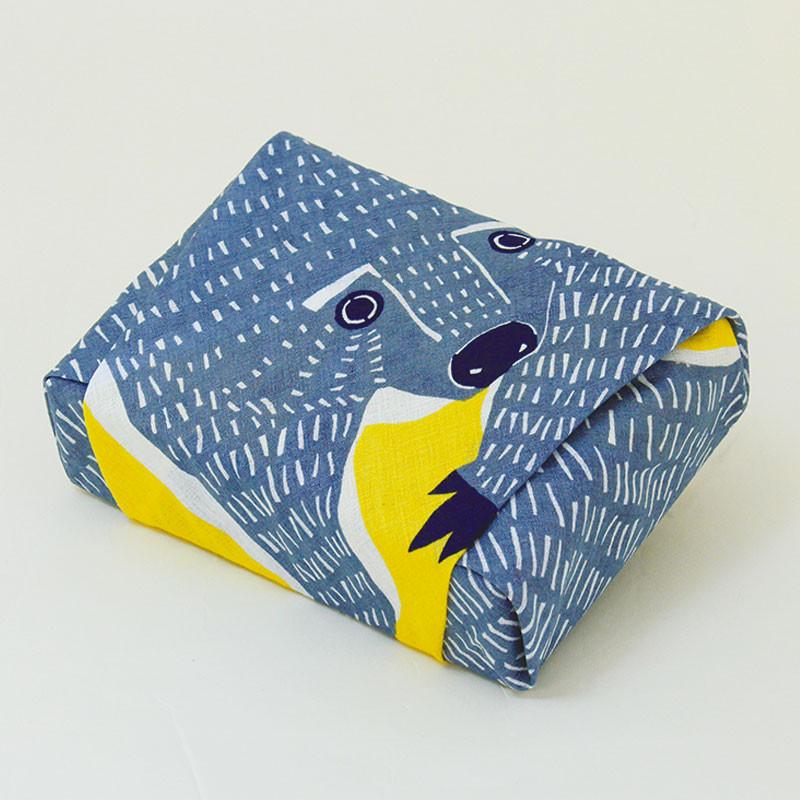 50 KATA KATA Furoshiki Bear and Bird Yellow - Image 3