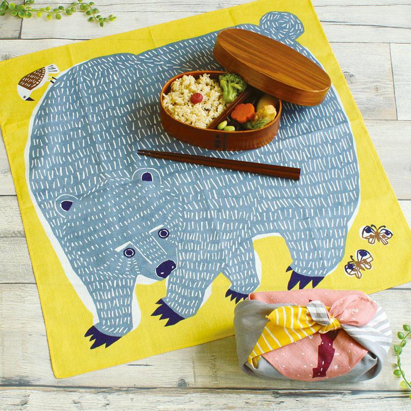 50 KATA KATA Furoshiki Bear and Bird Yellow - Image 4
